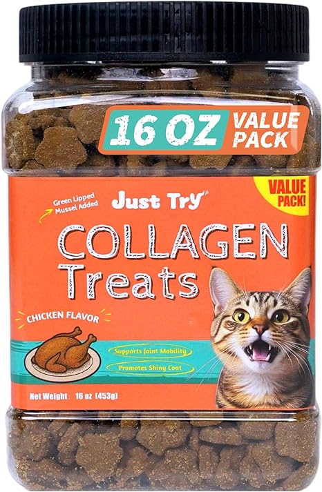 Just Try Collagen Cat Treats for Skin & Joint Health | Training BiscuitsCat Treats
